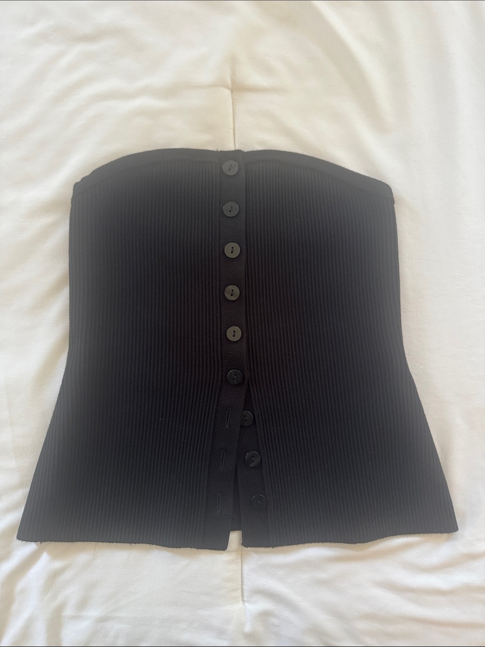 Abercrombie & Fitch Black Ribbed Strapless Tube Top
